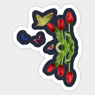 inverted tulip symmetry Sticker